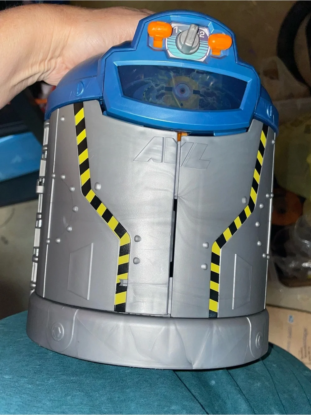 Grey and Blue VR Accessory Pod